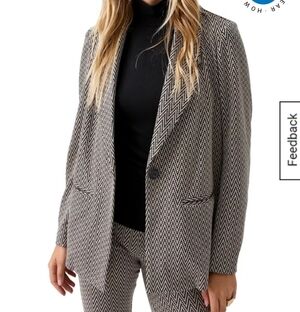 Sanctuary Black Zig Zag City Blazer NWT
